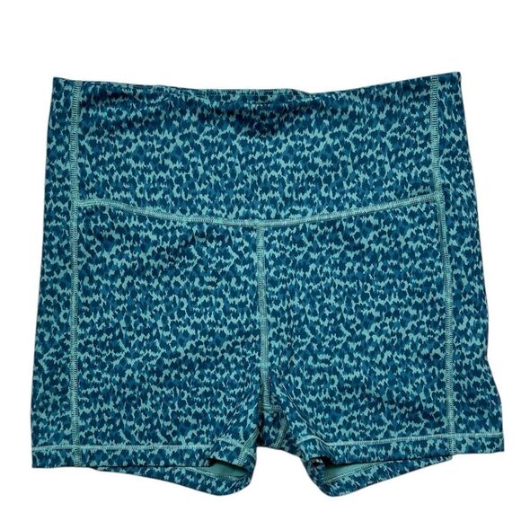 Athleta Teal Blue Ultimate Printed Shortie - Picture 2 of 8
